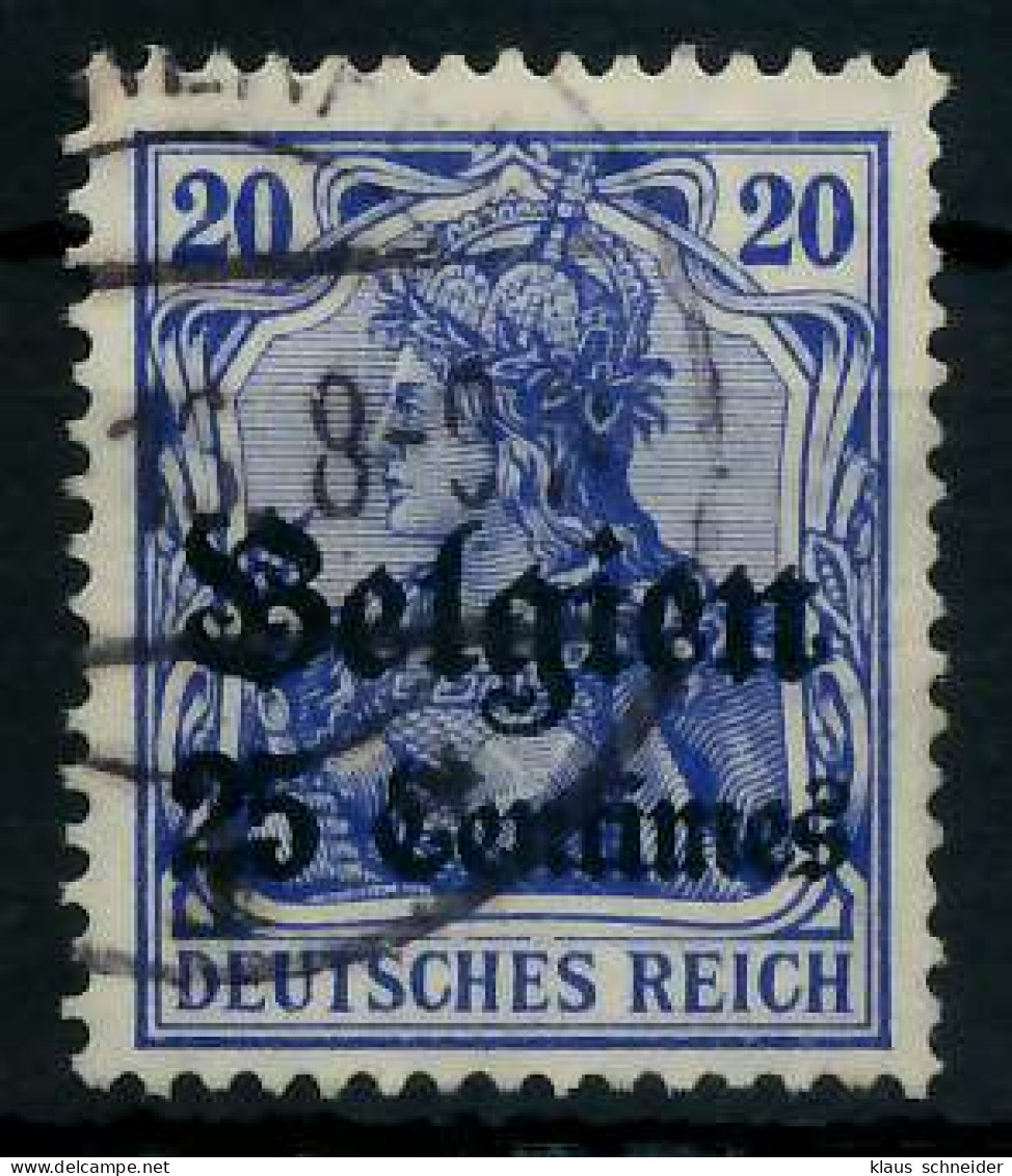 BES 1WK LP BELGIEN Nr 4II Gestempelt X77B066 - Besetzungen 1914-18