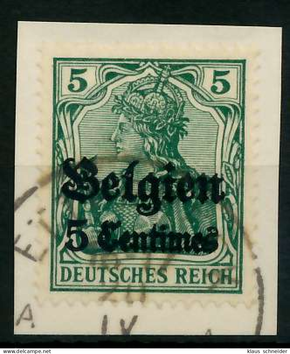 BES 1WK LP BELGIEN Nr 2 Gestempelt Briefstück X77B19E - Occupation 1914-18
