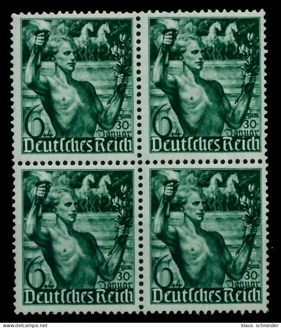 3. REICH 1938 Nr 660 Postfrisch VIERERBLOCK X77D49E - Ungebraucht