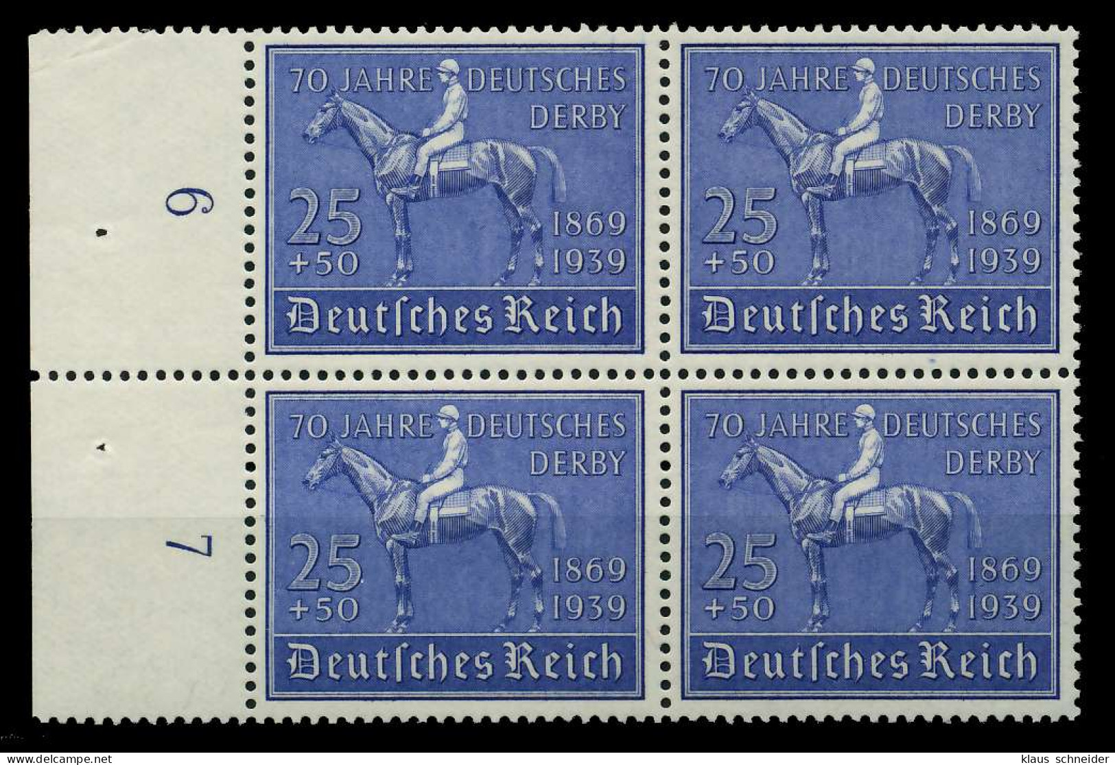 3. REICH 1939 Nr 698 Postfrisch VIERERBLOCK X77D512 - Ungebraucht