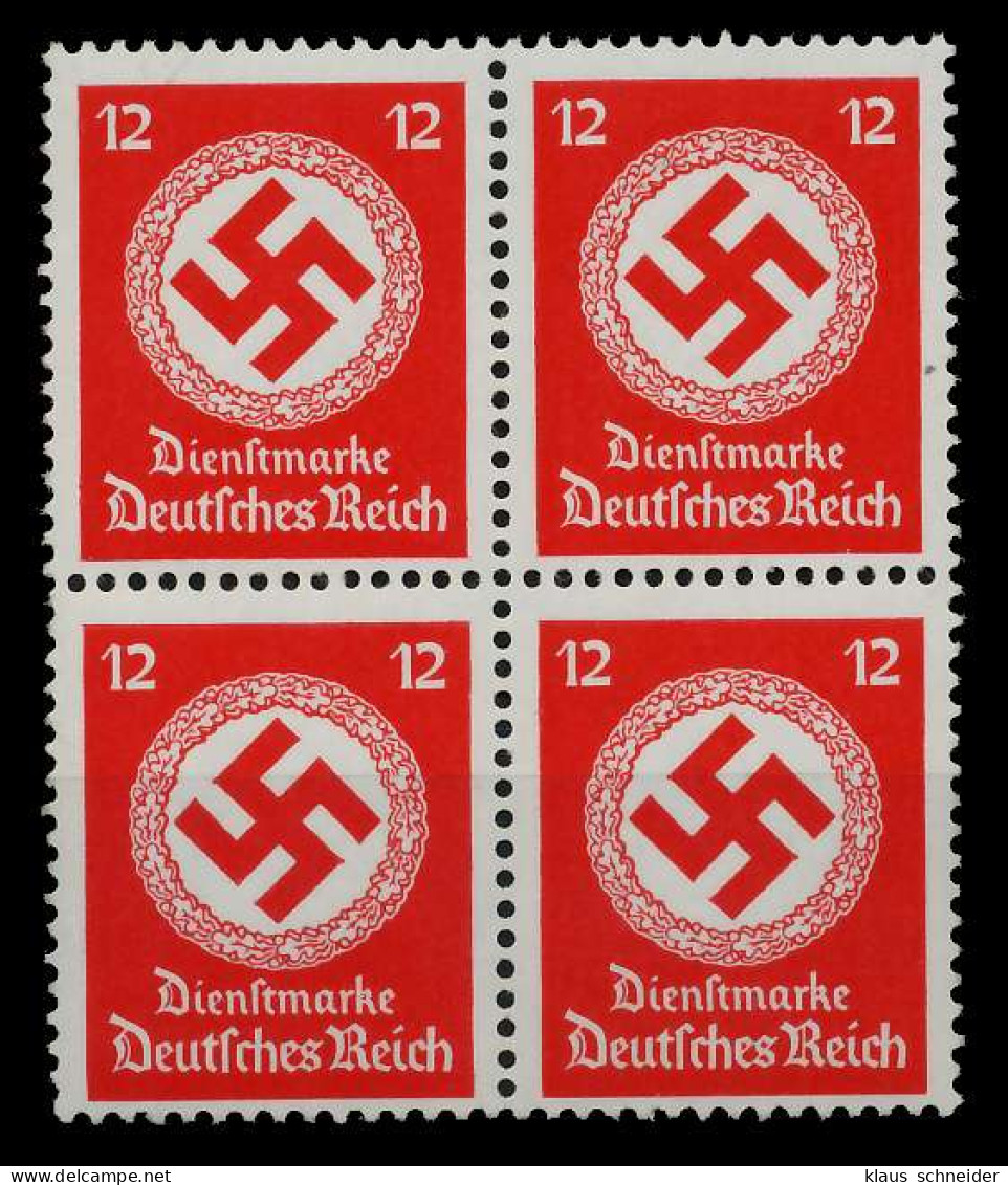 D-REICH DIENST Nr 172a Postfrisch VIERERBLOCK X77D5FE - Dienstmarken