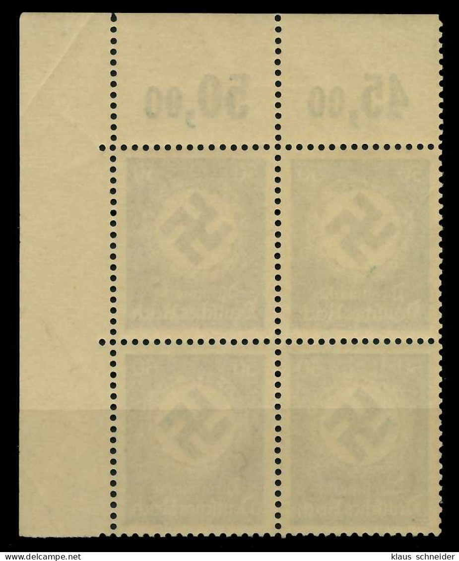 D-REICH DIENST Nr 177 Und P OR Postfrisch VIERERBLOCK X77D626 - Dienstzegels