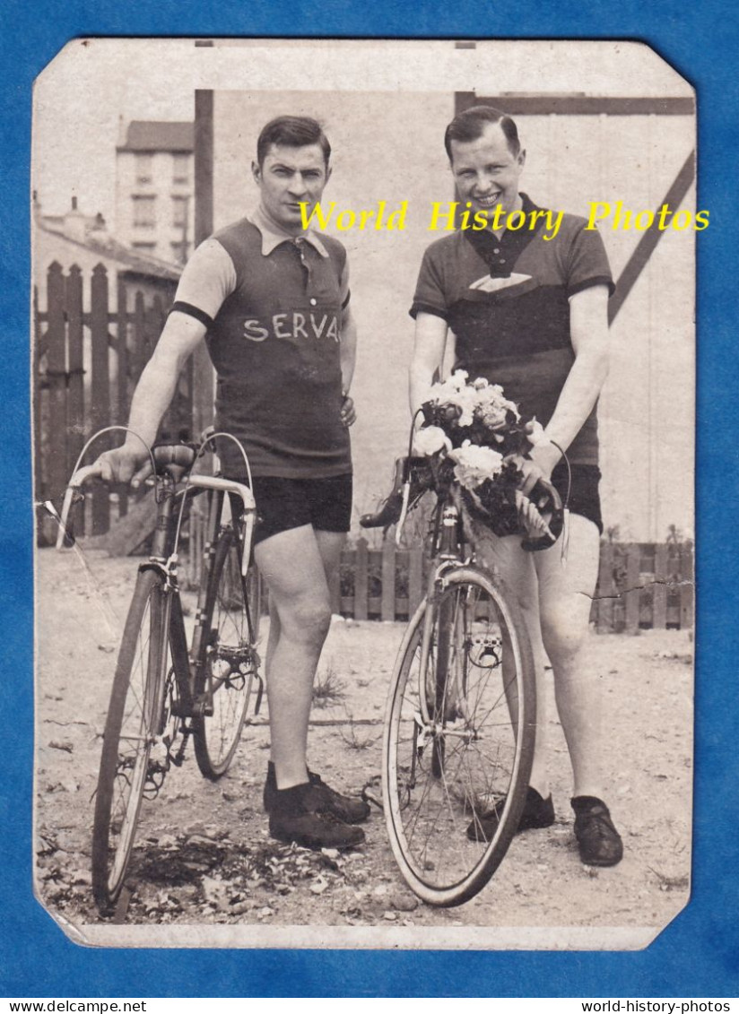 Photo Ancienne Snapshot - Portrait De Coureur Cycliste Ayant Participé Au Grand Prix De Bezons - Juin 1935 - Course Vélo - Cyclisme