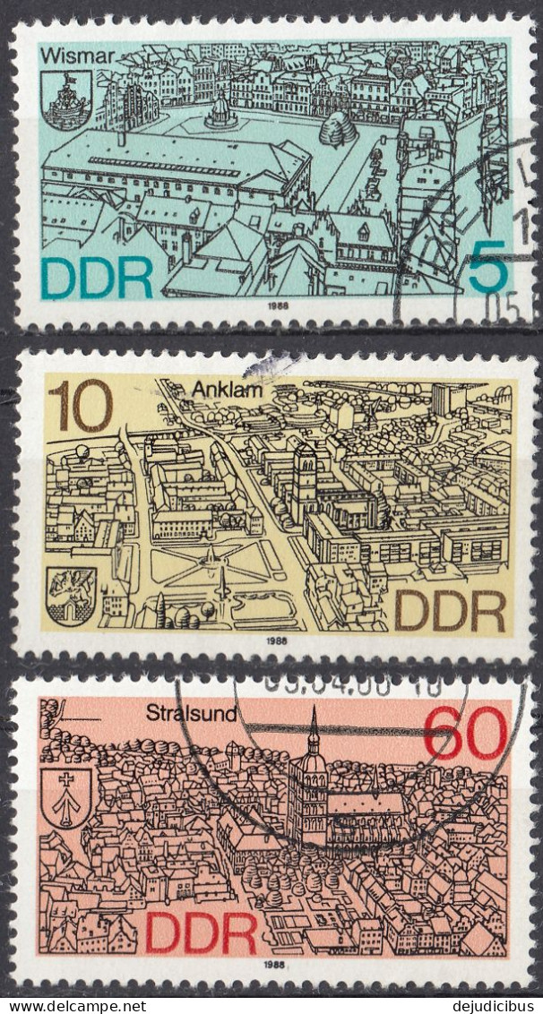 DDR - 1988 - Lotto Di 3 Valori Usati: Yvert 2772, 2773 E 2775. - Used Stamps