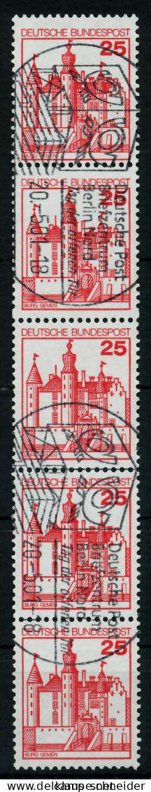 BRD DS BURGEN U. SCHLÖSSER Nr 996R Gestempelt 5ER STR X7848EE - Used Stamps