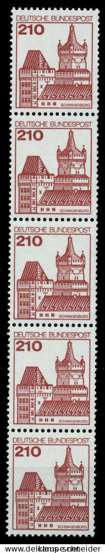 BRD DS BURGEN U. SCHLÖSSER Nr 998R Postfrisch 5ER STR X7848C2 - Unused Stamps