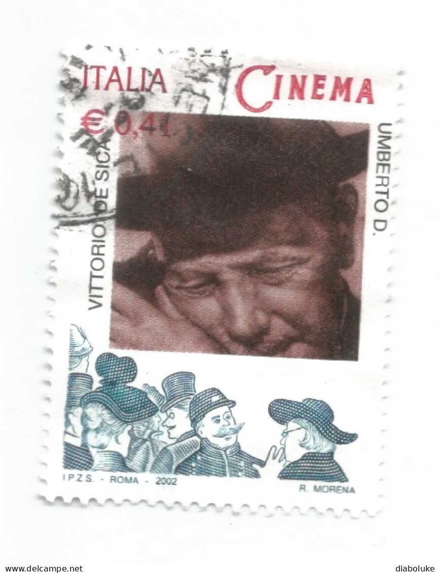 (REPUBBLICA ITALIANA) 2002, CINEMA, VITTORIO DE SICA, UMBERTO D. - 1 Francobollo Usato - 2001-10: Afgestempeld