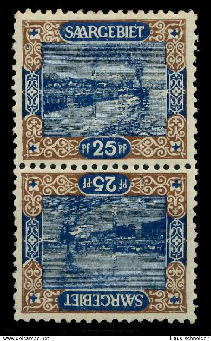 SAARGEBIET LANDS.BILD Nr 56A Kdr III Postfrisch SENKR P X78B122 - Unused Stamps