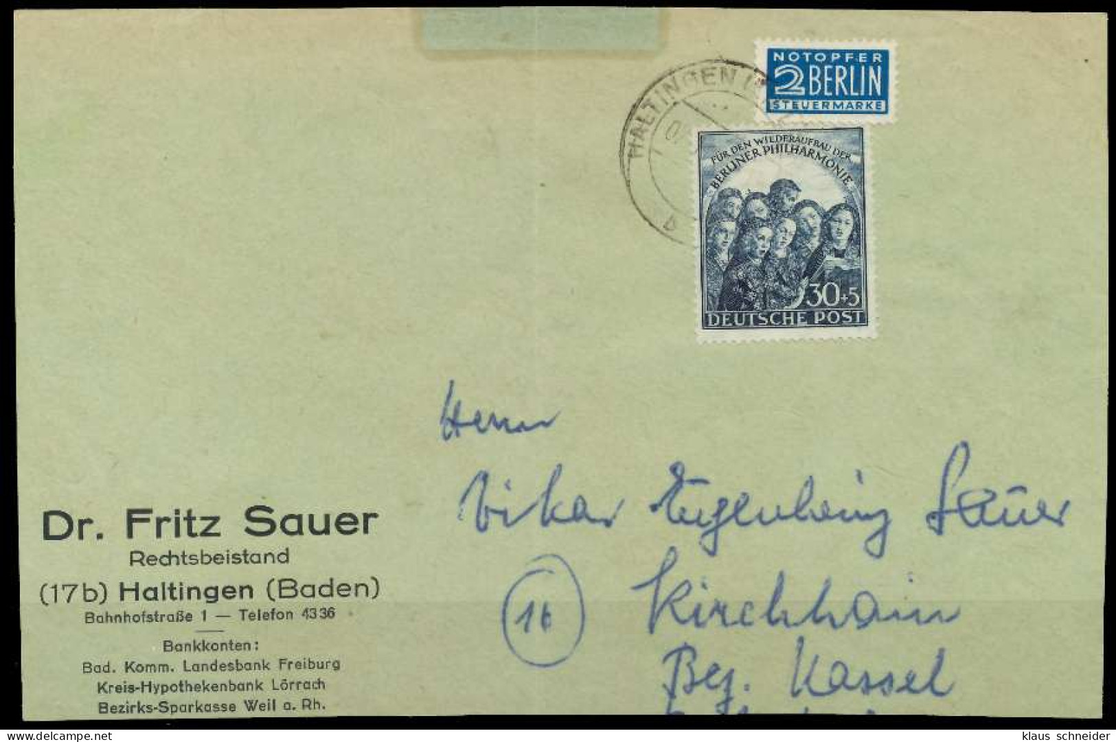BERLIN 1950 Nr 73 Gestempelt Briefstück X78B402 - Gebruikt