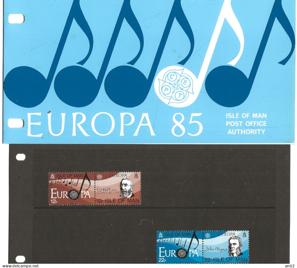 Isle Of Man 1985 Europa: European Music Year,  Mi 278-281 MNH(**) In Folder - Man (Insel)