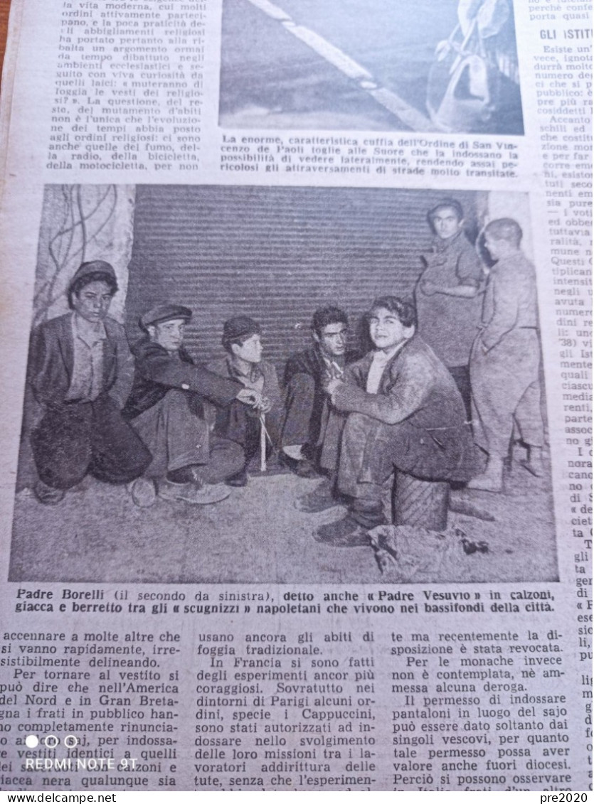 LA TRIBUNA ILLUSTRATA 1951 PADRE BORRELLI PADRE VESUVIO BARLETTA JOSEPHINE BAKER - Andere & Zonder Classificatie