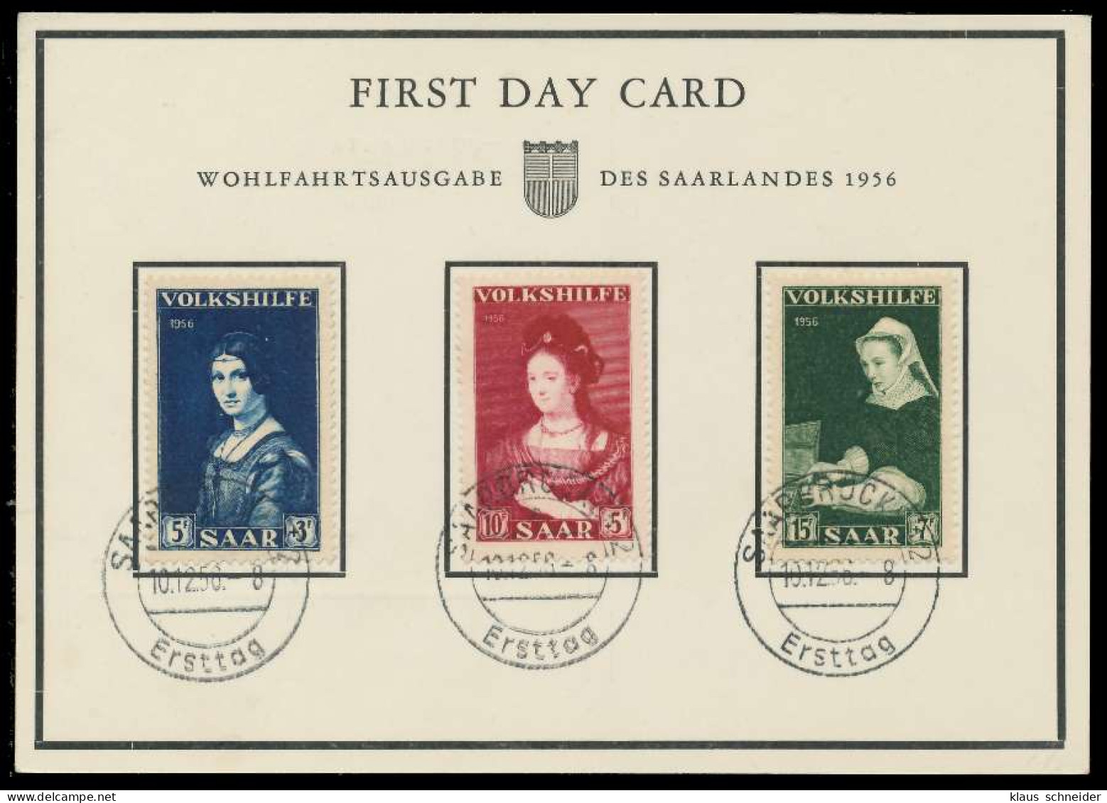 SAARLAND 1956 Nr 376-378 BRIEF FDC X78DC76 - Covers & Documents