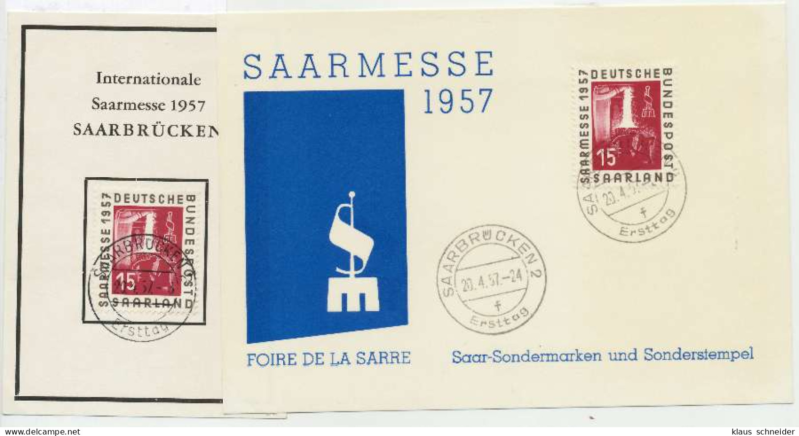 SAAR OPD 1957 Nr 400 BRIEF BR X78FDDA - Cartas & Documentos