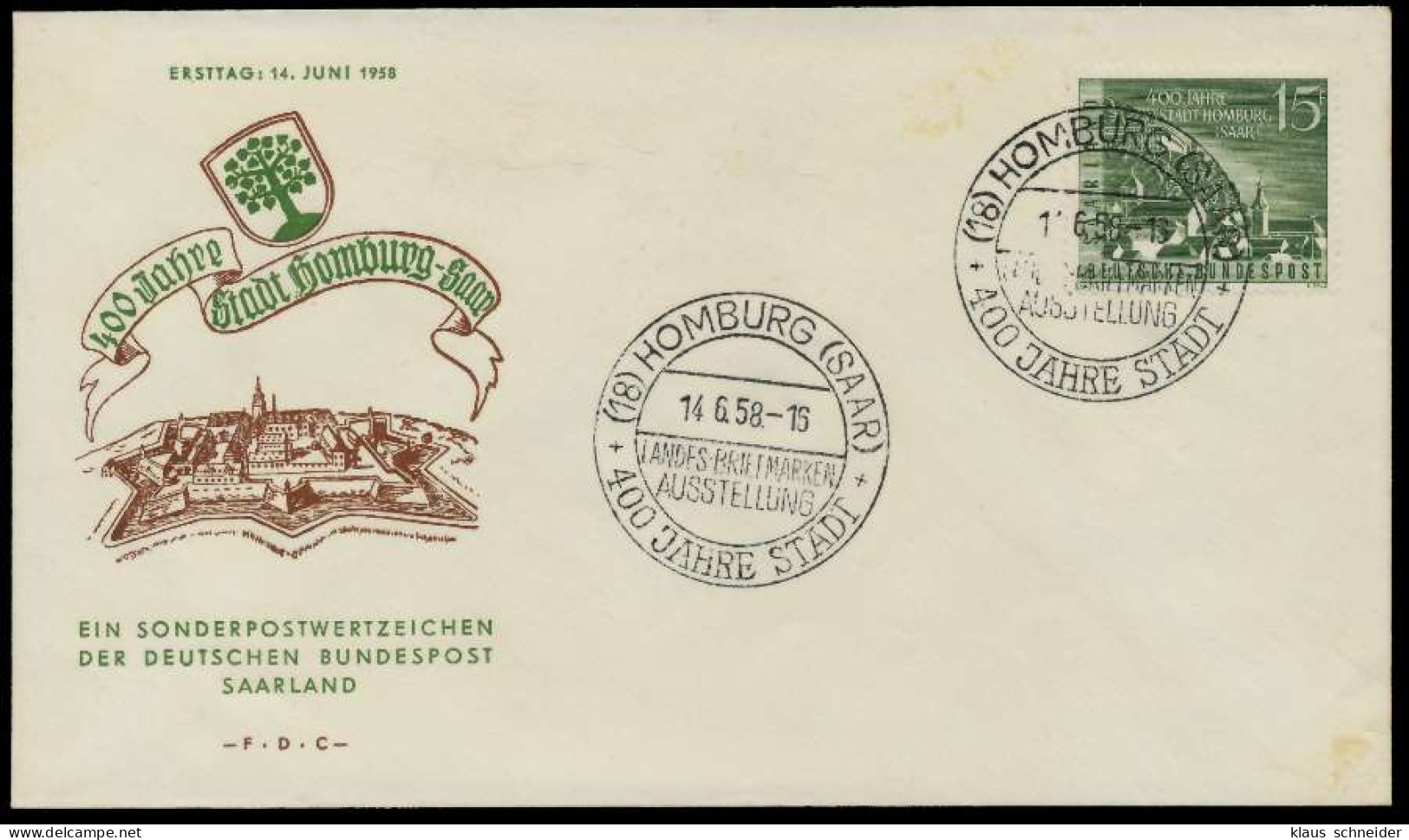 SAAR OPD 1958 Nr 436 BRIEF FDC X78FE3A - Storia Postale