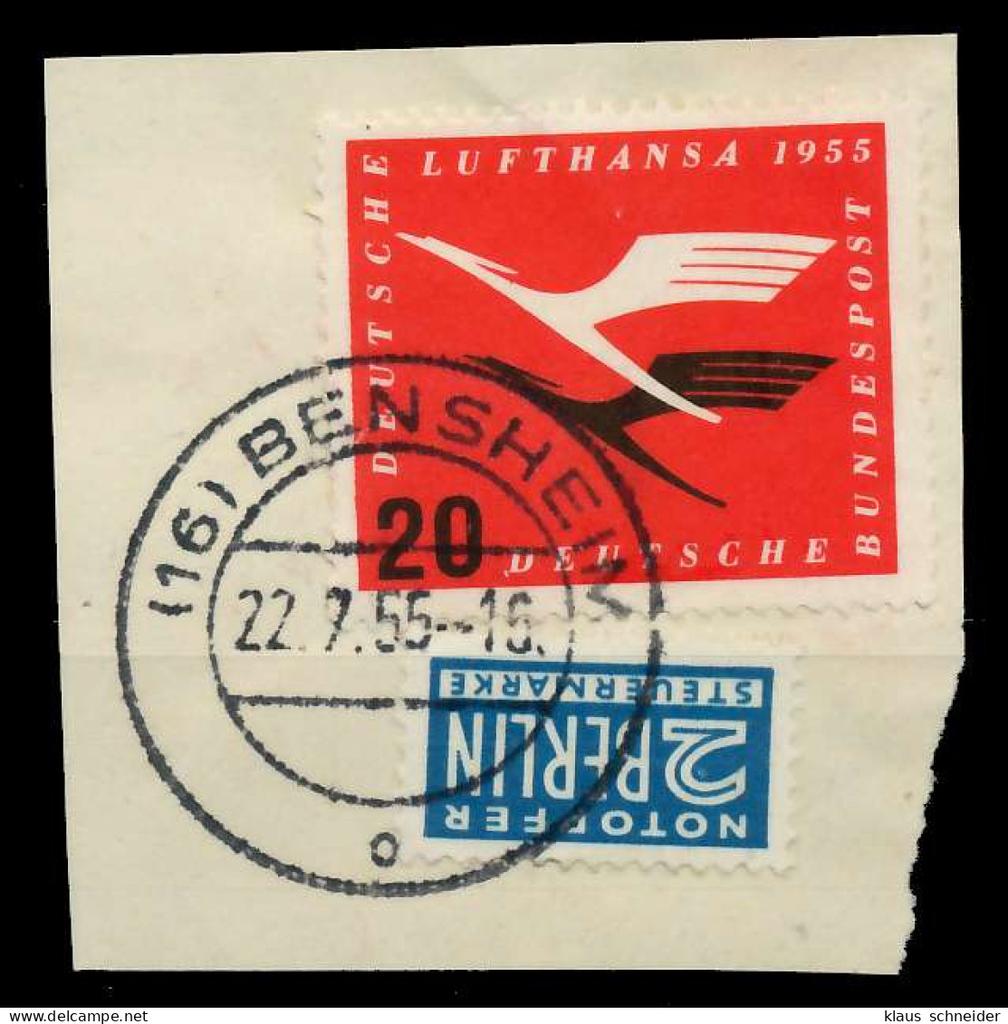 BRD 1955 Nr 208 Gestempelt Briefstück X792C86 - Gebraucht