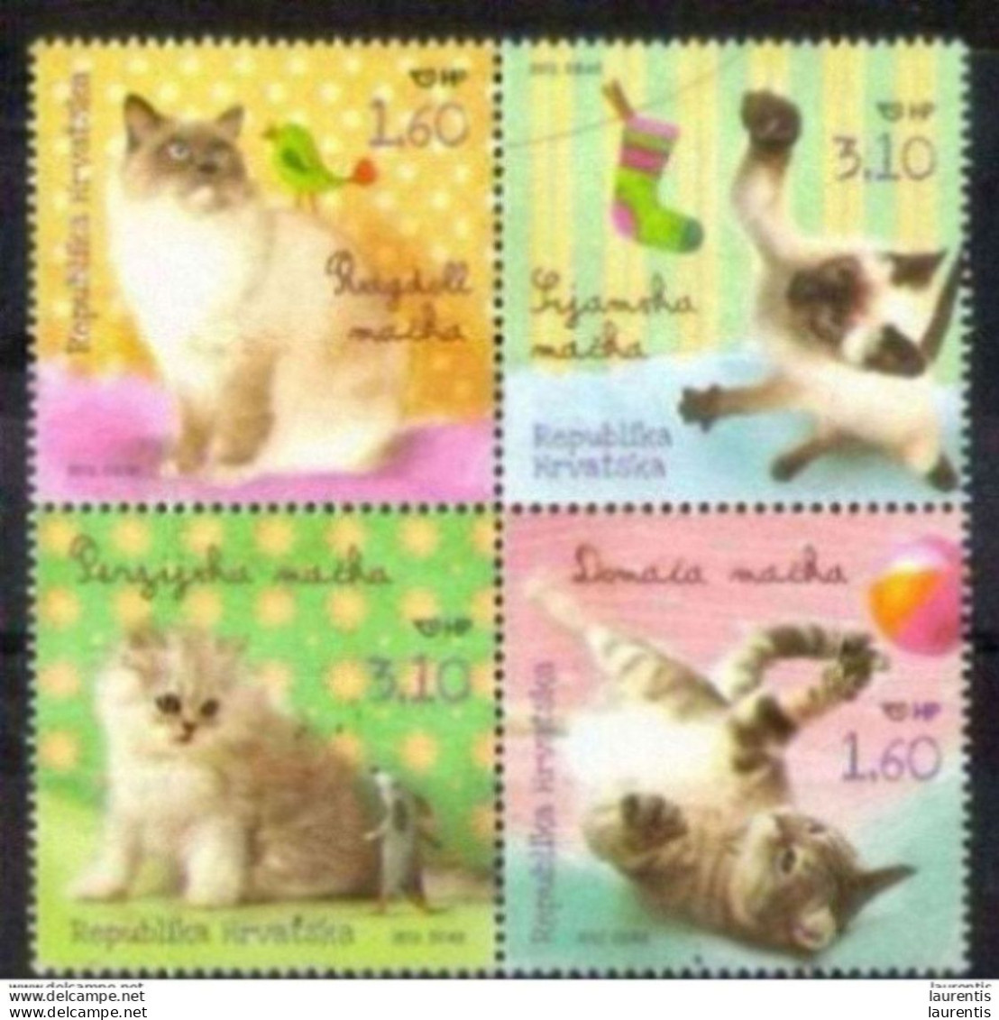 222  Chats - Cats - Croatia - MNH - 2,95 . - Chats Domestiques