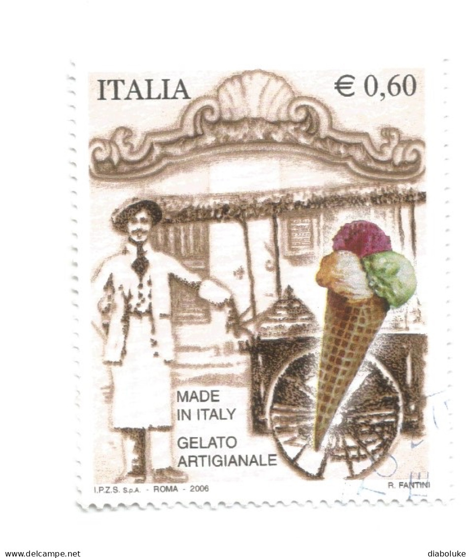 (REPUBBLICA ITALIANA) 2006, GELATO ARTIGIANALE, MADE IN ITALY - Serie Di 1 Francobollo Usato - 2001-10: Usados