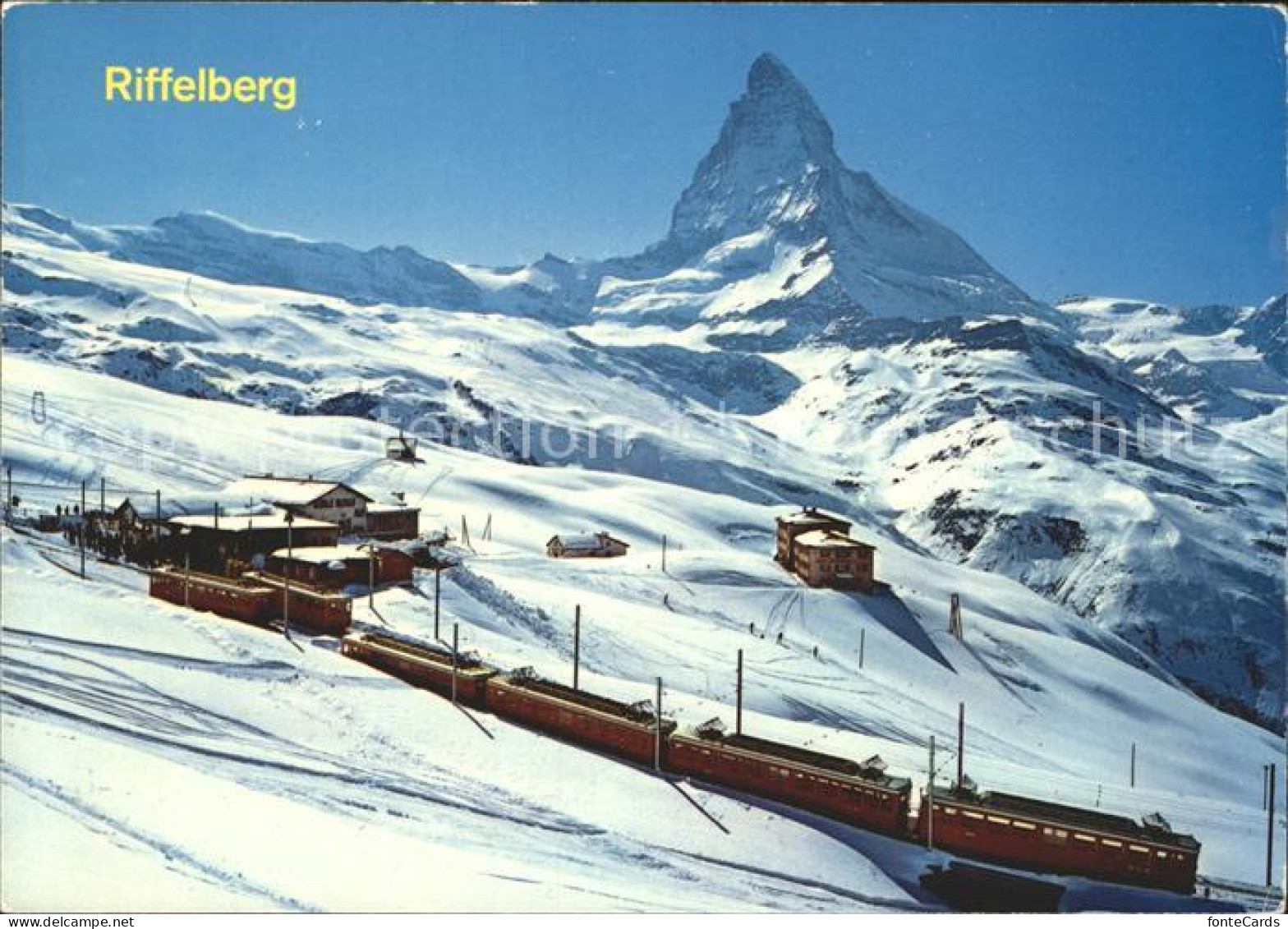 12141228 Zermatt VS Station Und Hotel Riffelberg Gornergratbahn Matterhorn  - Autres & Non Classés
