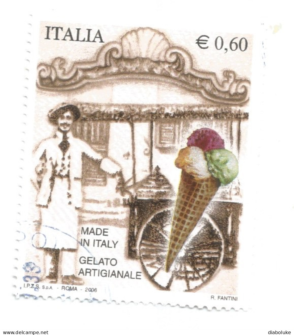 (REPUBBLICA ITALIANA) 2006, GELATO ARTIGIANALE, MADE IN ITALY - Serie Di 1 Francobollo Usato - 2001-10: Afgestempeld