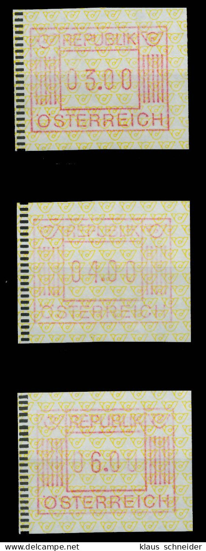 ÖSTERREICH AUTOMATENMARKEN Nr ATM 1-3S-ATM 1-6S X7995BA - Machine Labels [ATM]