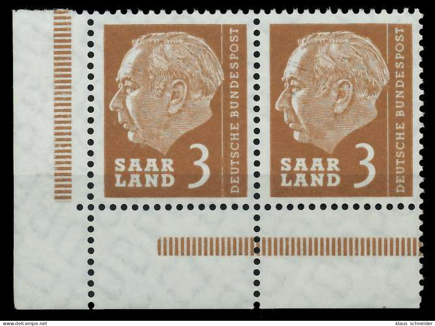 SAAR OPD 1957 Nr 382 Postfrisch WAAGR PAAR ECKE-ULI X799B2A - Unused Stamps