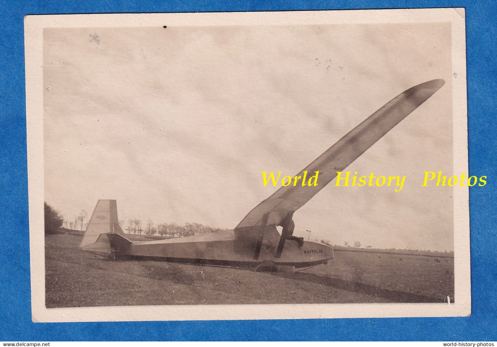 Photo Ancienne Snapshot - Aérodrome à Situer - Planeur KASSEL 25 - Voir Zoom - Aviation Avion Designer FIESELER Gerhard - Aviazione