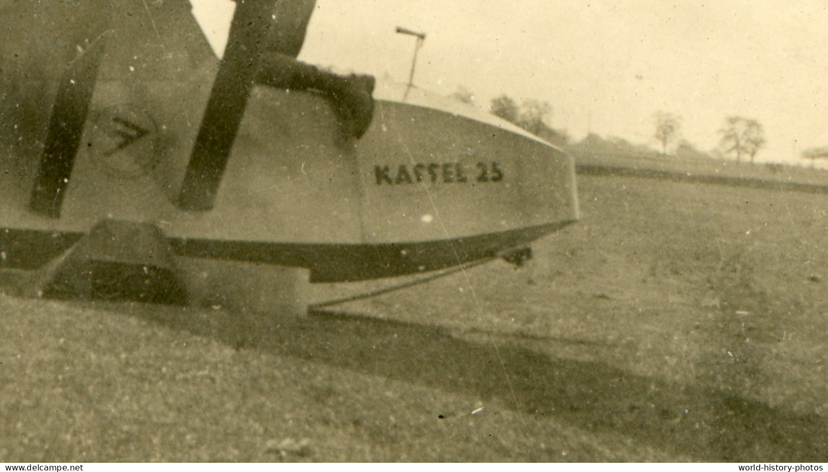 Photo Ancienne Snapshot - Aérodrome à Situer - Planeur KASSEL 25 - Voir Zoom - Aviation Avion Designer FIESELER Gerhard - Luftfahrt
