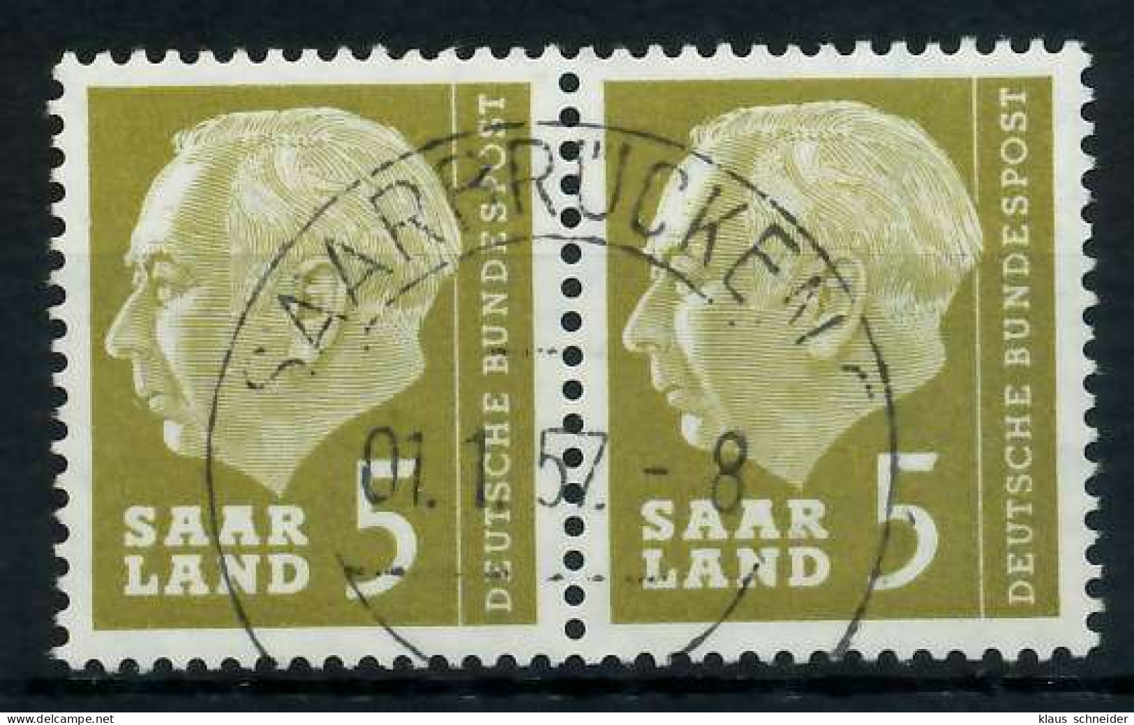 SAAR OPD 1957 Nr 411 Zentrisch Gestempelt WAAGR PAAR X79C9EE - Used Stamps