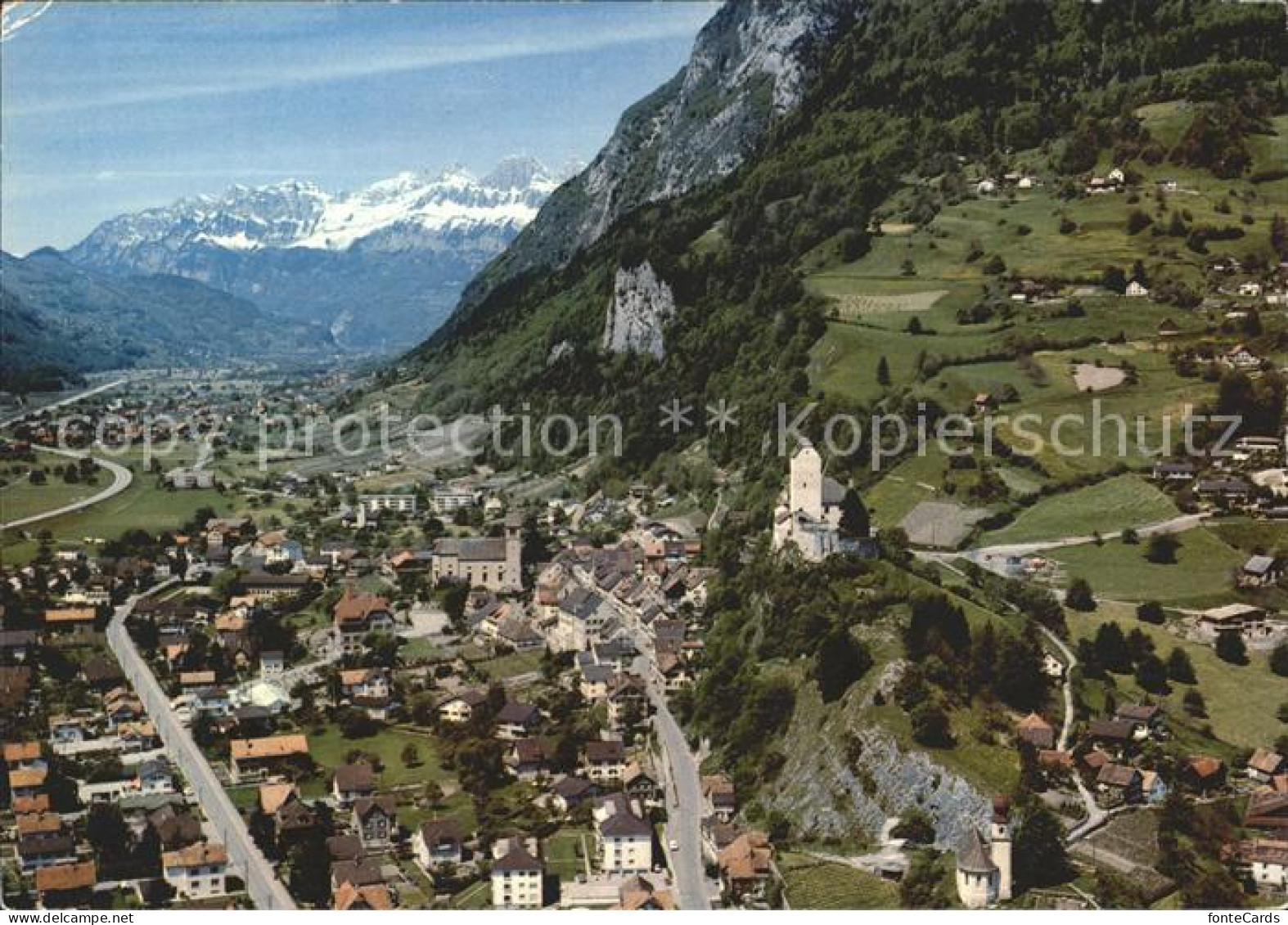 12137964 Sargans Mit Heiligkreuz Und Churfirsten Fliegeraufnahme Sargans - Other & Unclassified