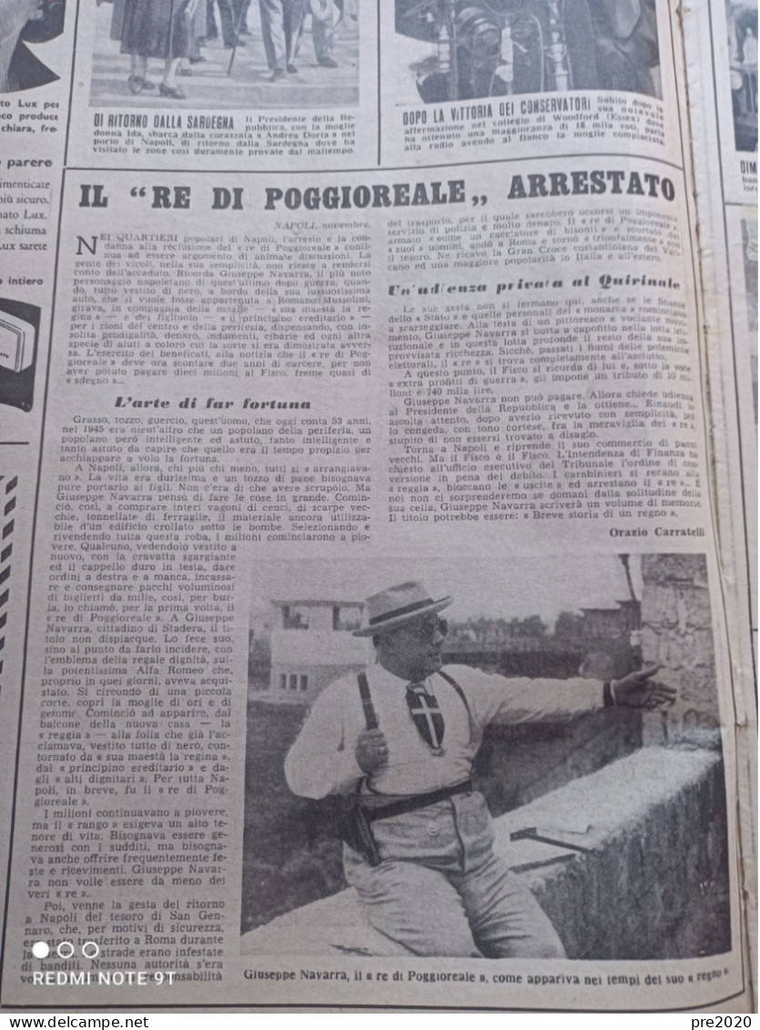 GIUSEPPE NAVARRA RE DI POGGIOREALE IL PRESIDENTE DEL CONSIGLIO EINAUDI IN SARDEGNA GABRIELE D’ANNUNZIO FERRERE VALFENERA - Andere & Zonder Classificatie