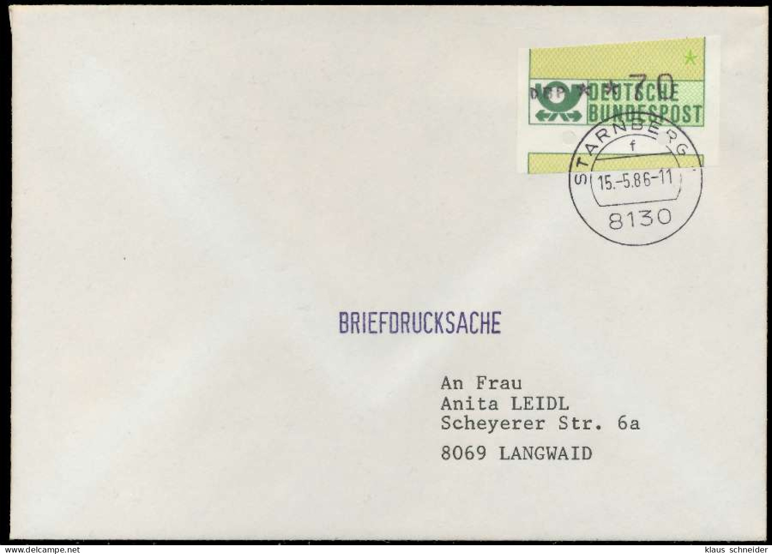 BRD ATM1-070 BRIEF EF STARNBERGER SPRINGER X7E21D6 - Machine Labels [ATM]