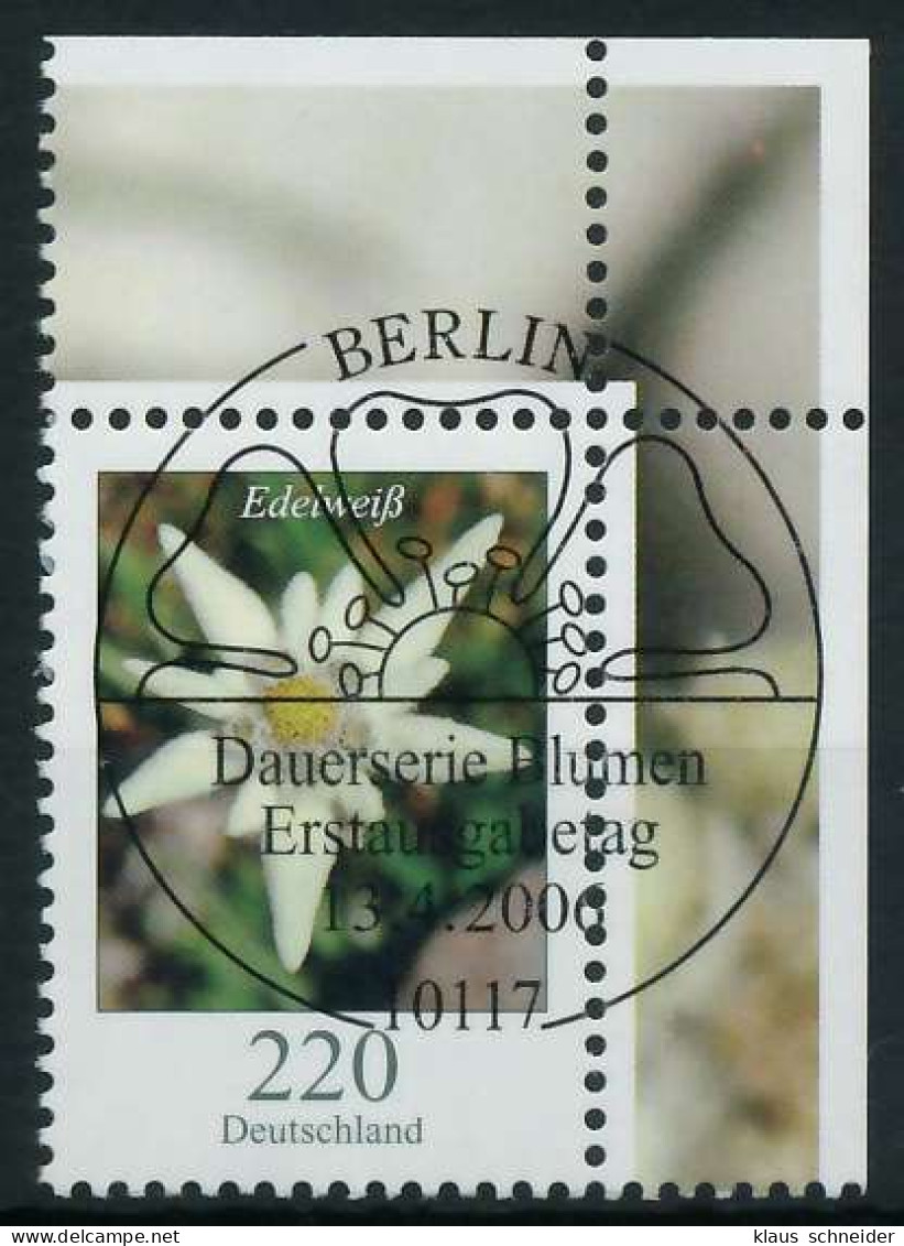 BRD DS BLUMEN Nr 2530 ESST Zentrisch Gestempelt ECKE-ORE X84A1C6 - Used Stamps