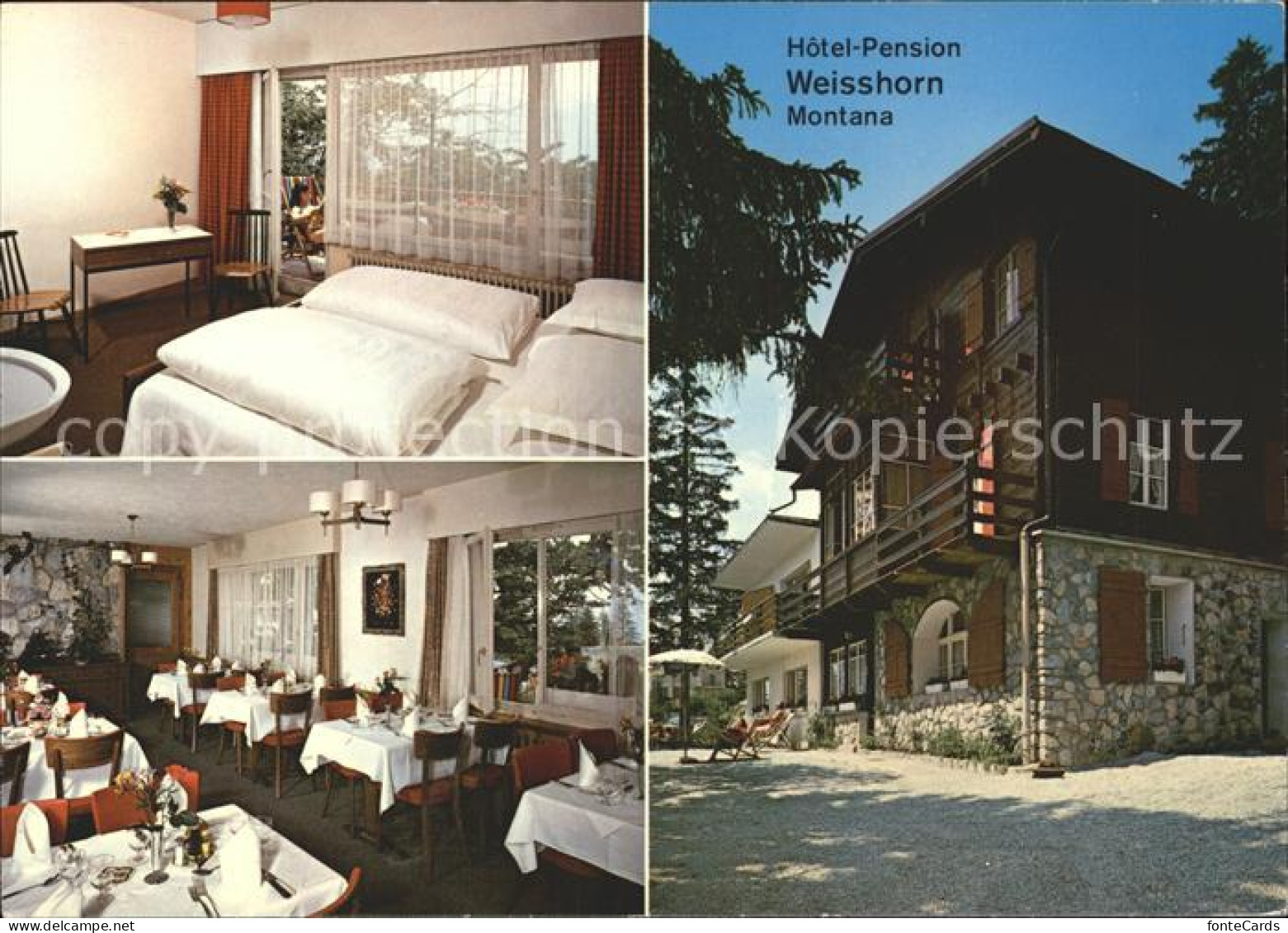 12132401 Montana VS Hotel Pension Weisshorn Zimmer Gastraum Montana - Other & Unclassified