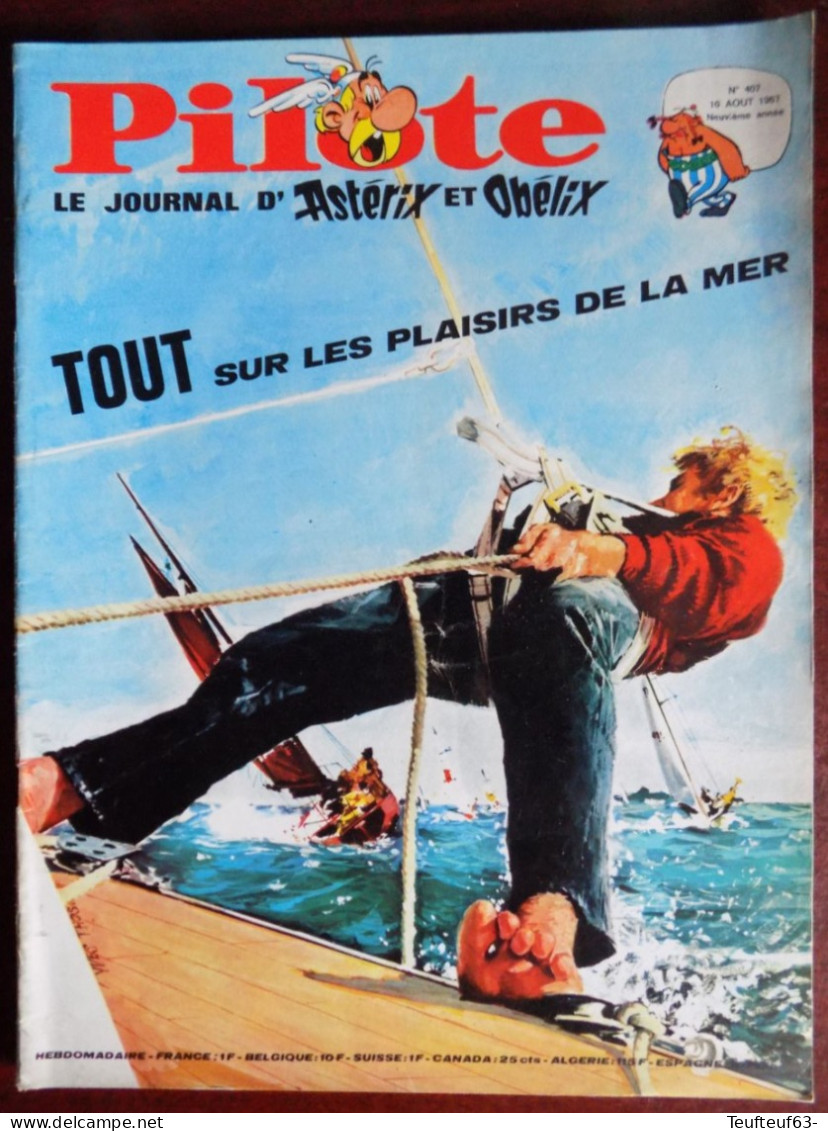 Pilote N° 407 Couv. Thos Avec Pilotorama " Yachting , Grands Racers " - Pilote