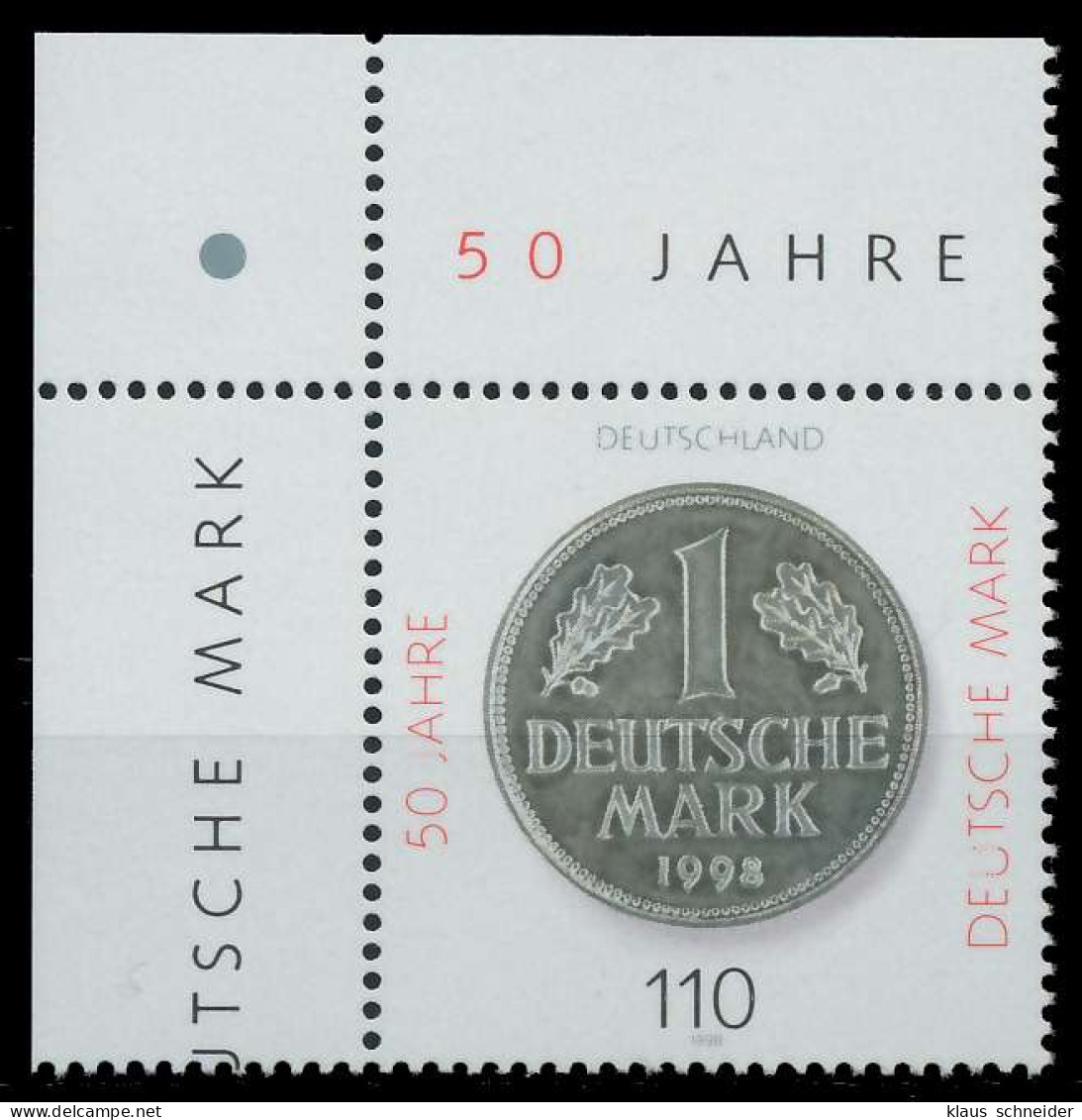 BRD 1998 Nr 1996 Postfrisch ECKE-OLI X86B30A - Unused Stamps