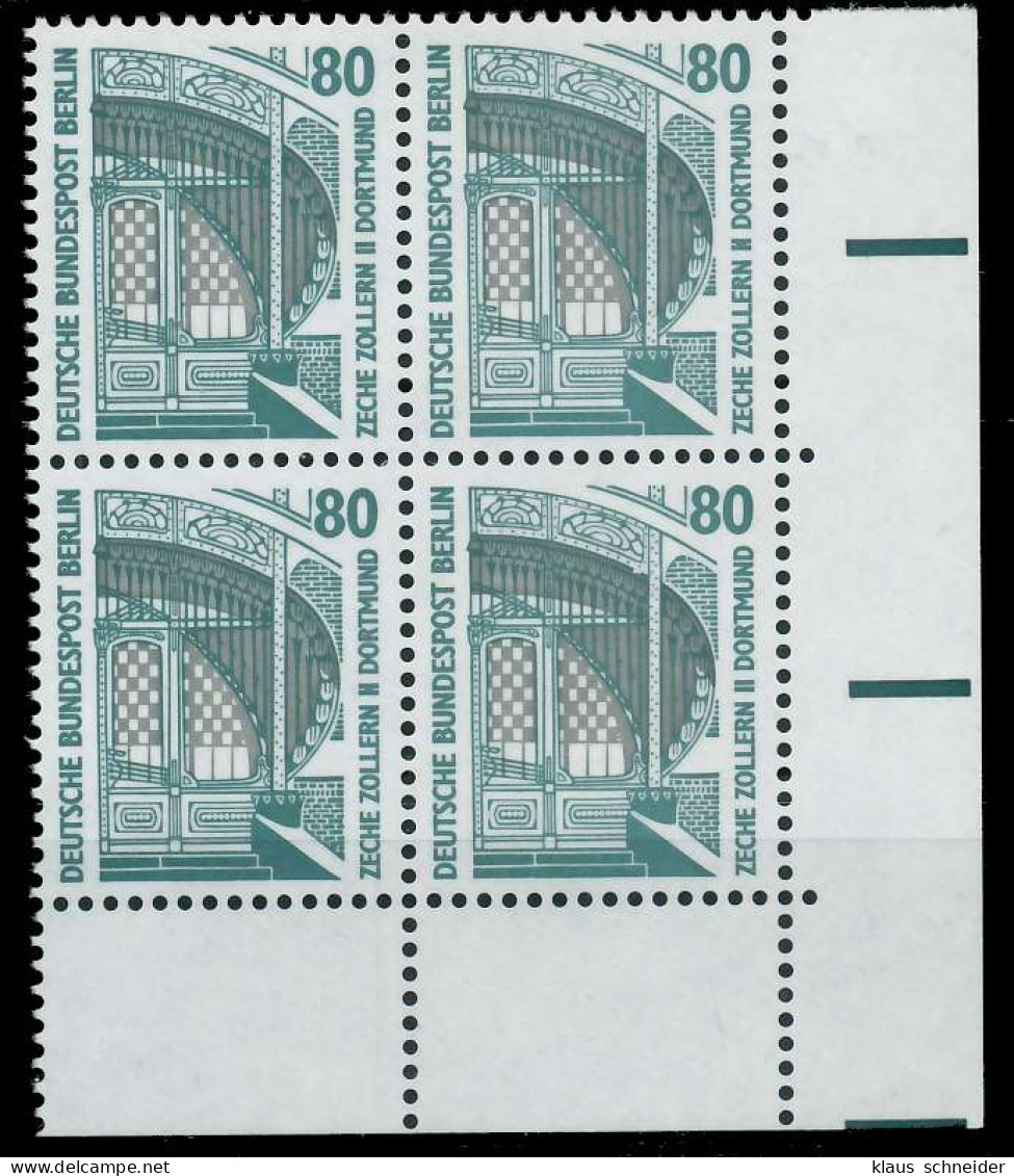 BERLIN DS SEHENSWÜRDIGKEITEN Nr 796 Postfrisch VIERERBL X8F9082 - Unused Stamps