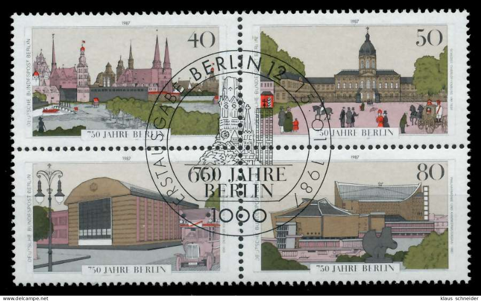 BERLIN ZUSAMMENDRUCK Nr V772-775 ESST Zentrisch Gestempelt V S95AB36 - Zusammendrucke