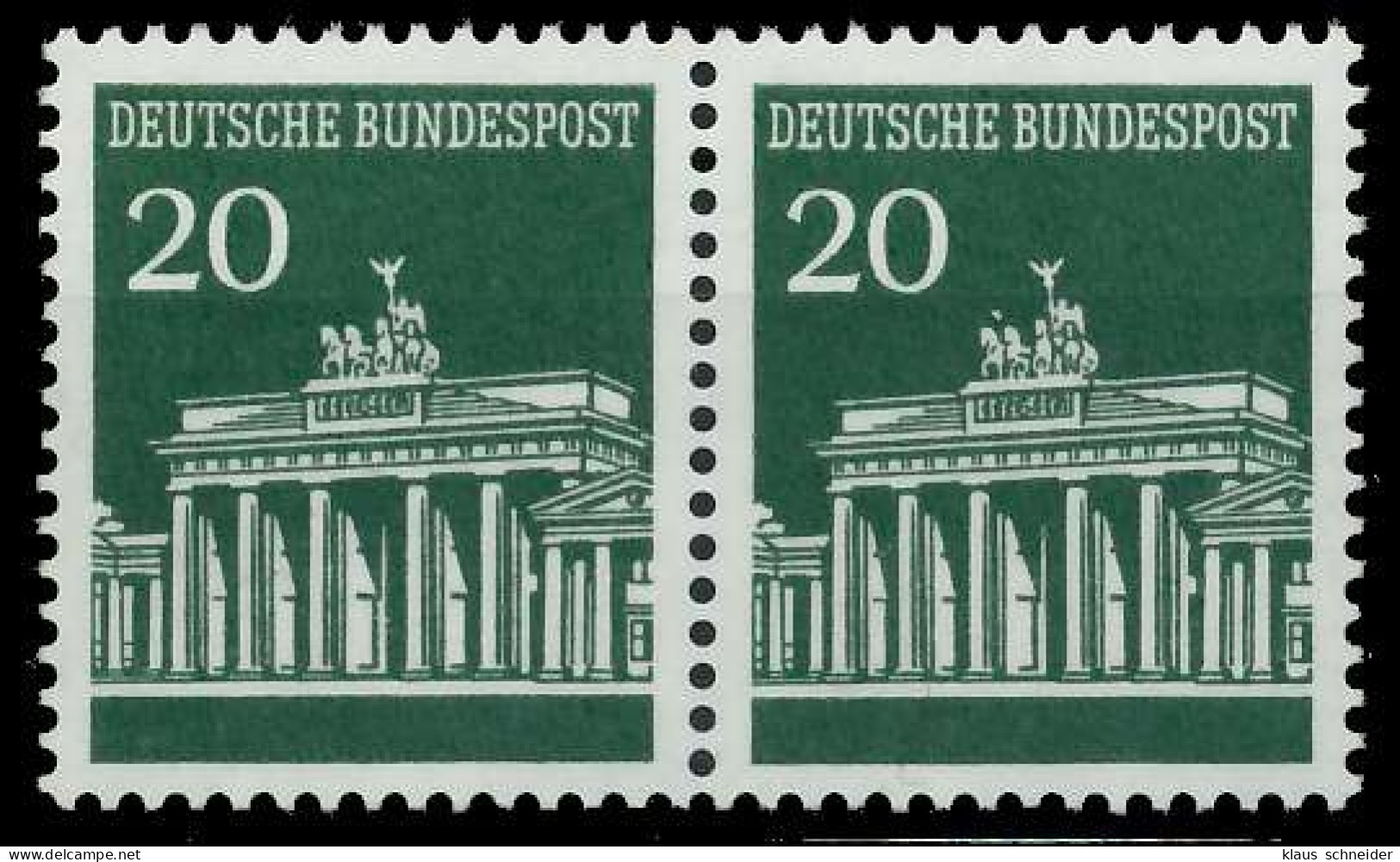 BRD DS BRANDENBURGER TOR Nr 507v Postfrisch WAAGR PAAR X906B26 - Nuevos