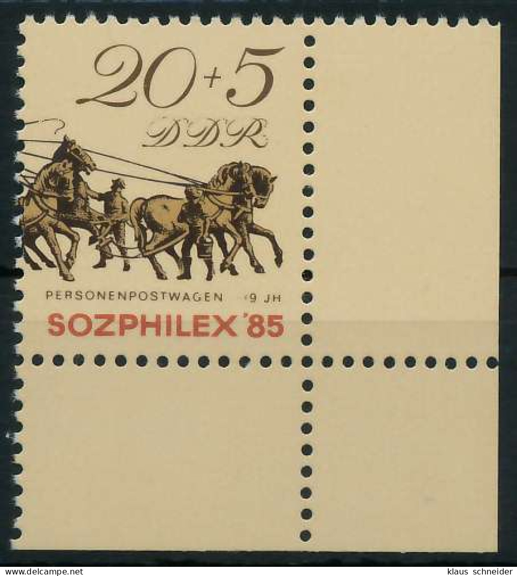 DDR 1985 Nr 2966 Postfrisch ECKE-URE X0A6C12 - Unused Stamps