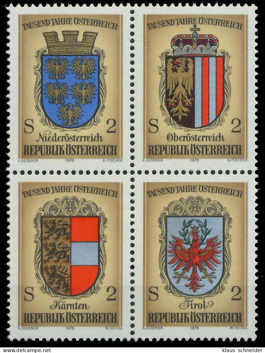 ÖSTERREICH 1976 Nr 1522 30 VBa Postfrisch VIERERBLOCK X255B26 - Unused Stamps