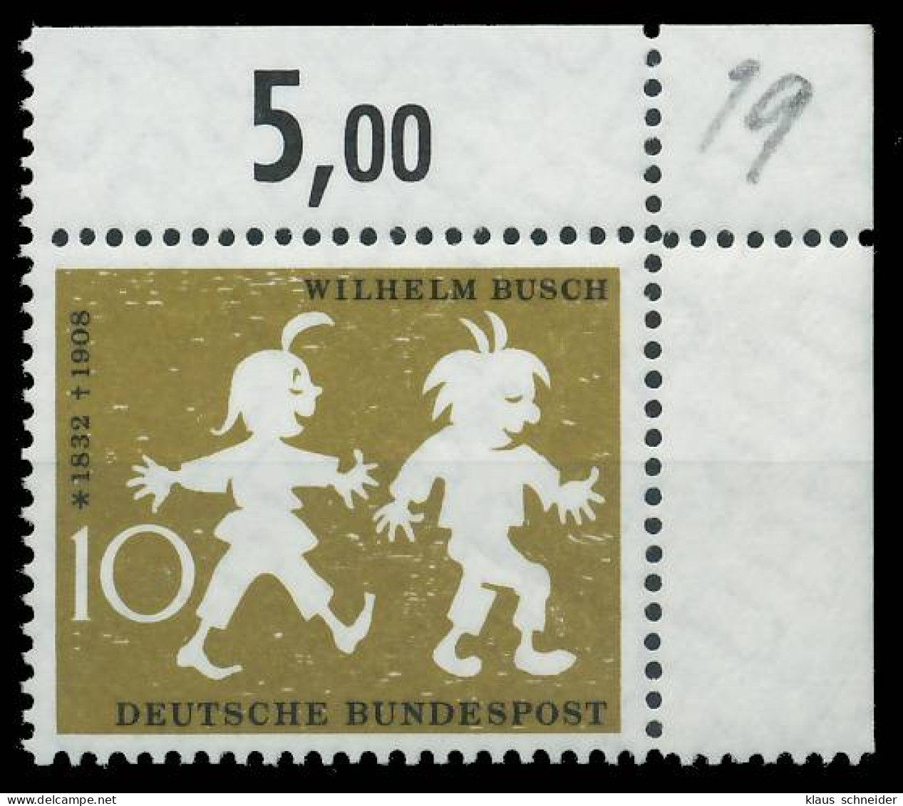 BRD BUND 1958 Nr 281 Postfrisch ECKE-ORE X2F7AD2 - Unused Stamps