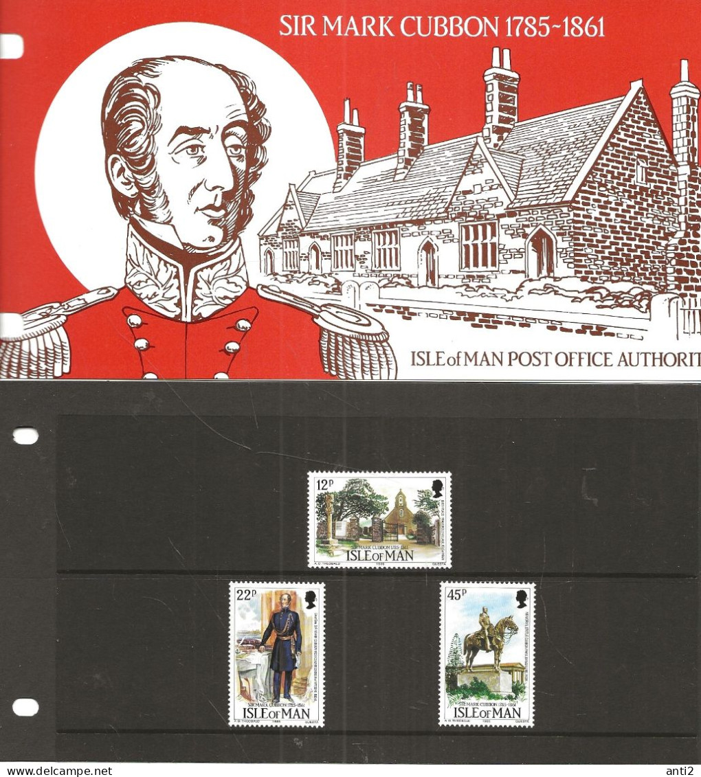 Isle Of Man 1985 200th Birthday Of General Mark Cubbon, Church, Horse Mi 292-294 MNH(**) - Man (Eiland)