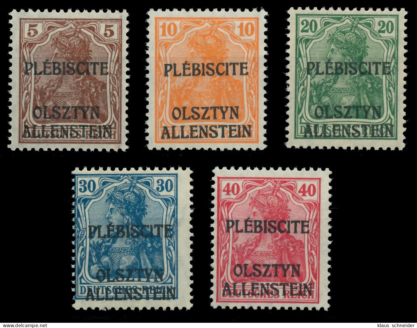 ALLENSTEIN Nr II-VI Postfrisch ATTEST X410FDE - Other & Unclassified