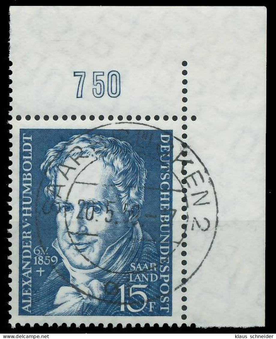 SAAR OPD 1959 Nr 448 Zentrisch Gestempelt ECKE-ORE X478D52 - Used Stamps