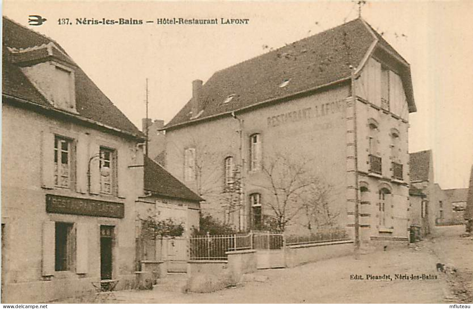 03* NERIS LES BAINS Hotel Restau Lafont     MA99,0304 - Neris Les Bains