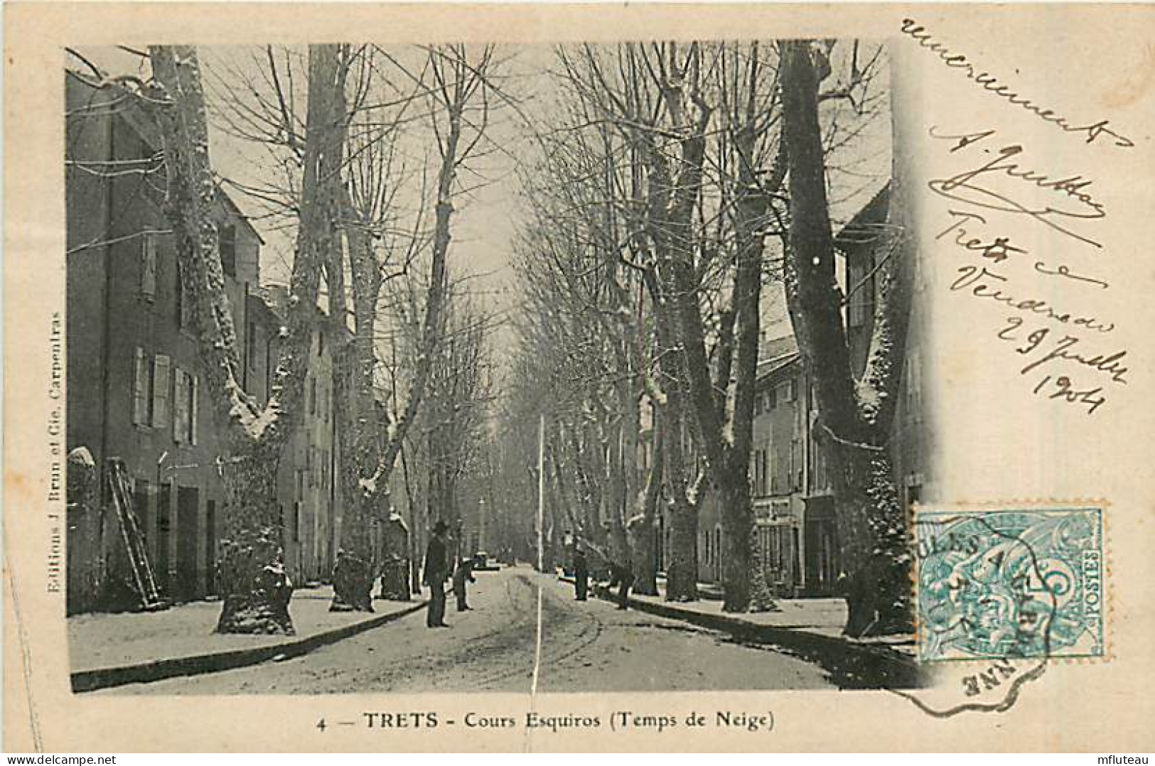 13* TRETS – Cours Esquiros (neige)       MA99,0964 - Trets
