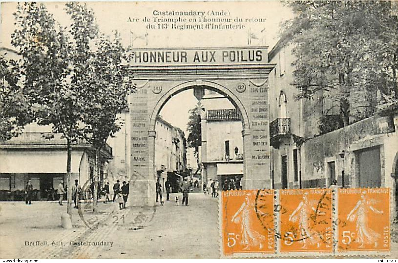 11* CASTELNAUDARY  Arc De Triomphe 143e RI           MA99,0759 - Castelnaudary