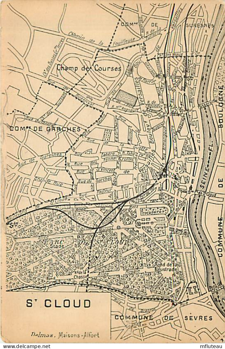 92* ST CLOUD  Plan De La Ville        MA99,1576 - Saint Cloud