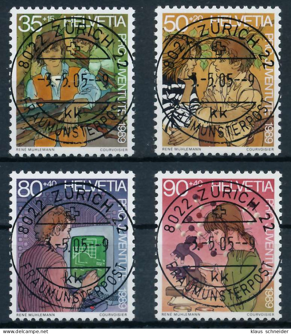 SCHWEIZ PRO JUVENTUTE Nr 1405-1408 Zentrisch Gestempelt X6AA312 - Used Stamps