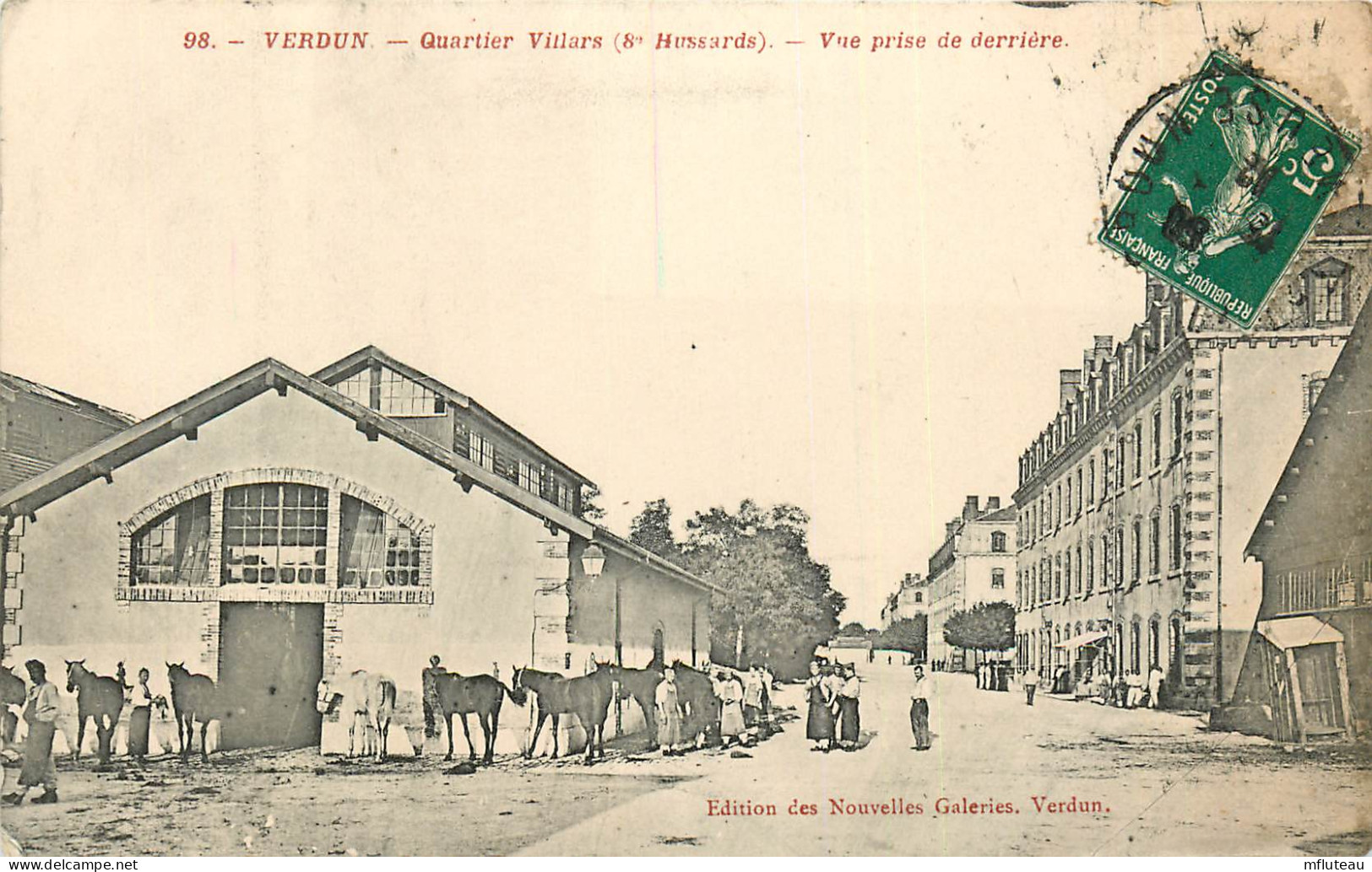 55* VERDUN  Quartier Villars 6- 8e Hussards     RL25,0370 - Barracks